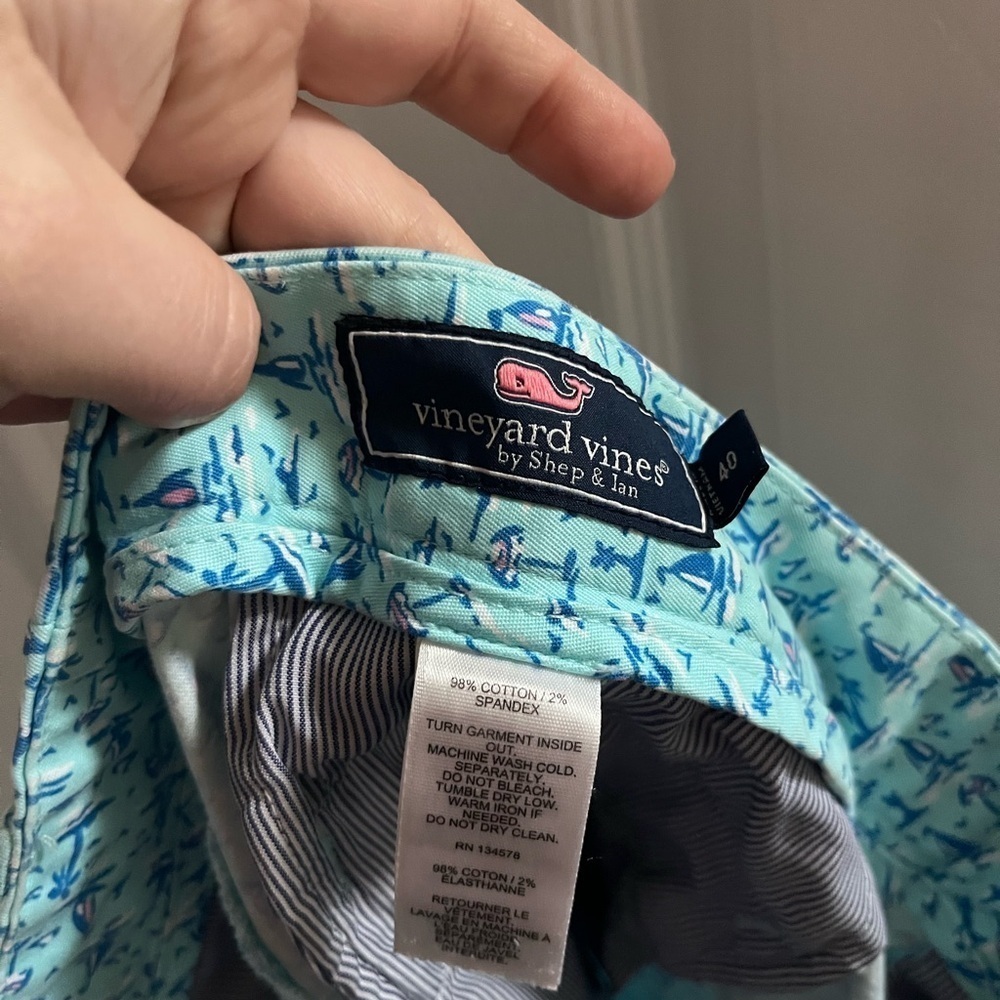 Vineyard Vines Breaker Shorts Size 40 Sailboats And Palm Trees blue coastal - Picture 8 of 9